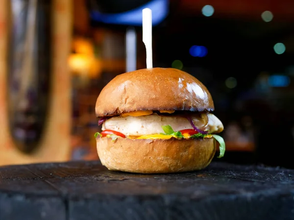 Masitý Hamburger Restauraci — Stock fotografie