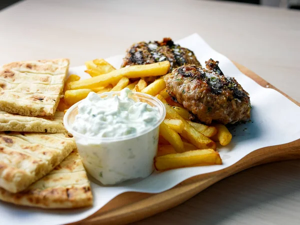 Close Uitzicht Heerlijke Hoofdgerecht Restaurant — Stockfoto