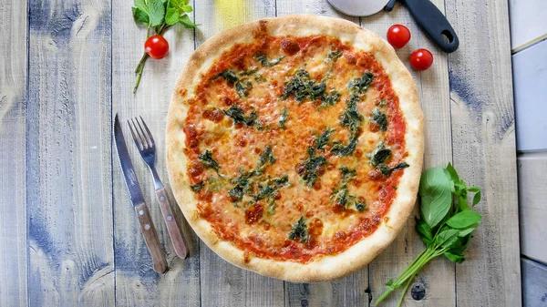 Pizza Masă Restaurant — Fotografie, imagine de stoc