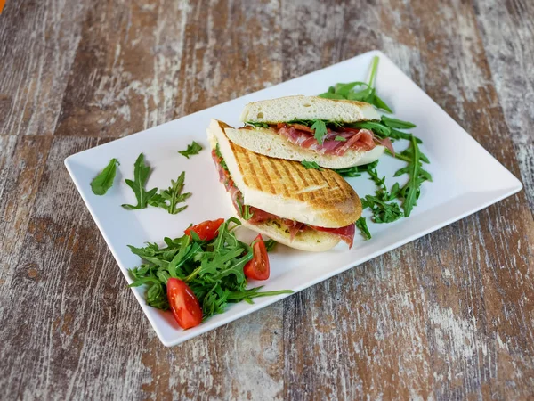 Sandwich Restaurant Table — Stock Photo, Image