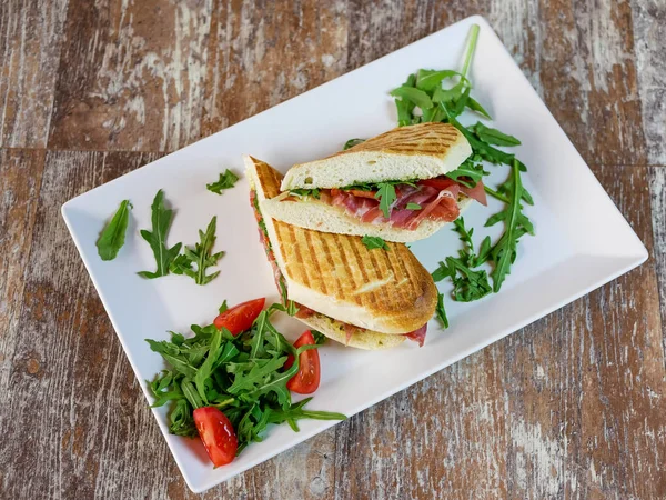 Sandwich Restaurant Table — Stock Photo, Image