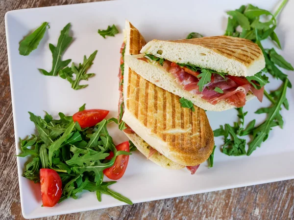 Sandwich Restaurant Table — Stock Photo, Image