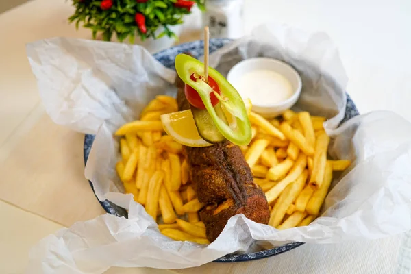 Meeresfrüchte Auf Einem Restauranttisch — Stockfoto