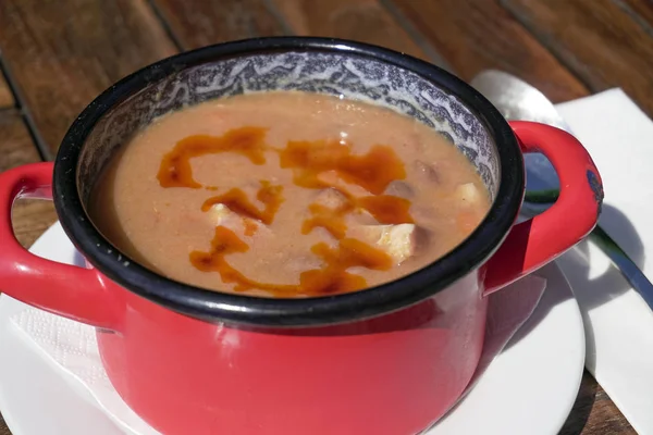 Soup Restaurant Table — Stock Photo, Image