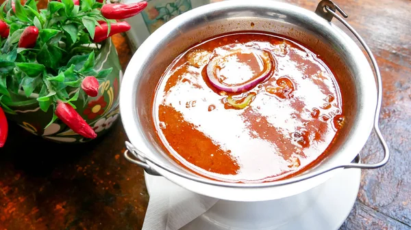 Soup Restaurant Table — Stock Photo, Image