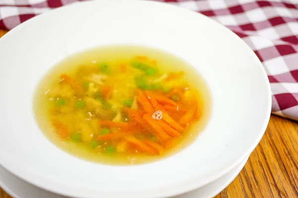 Sopa Uma Mesa Restaurante — Fotografia de Stock