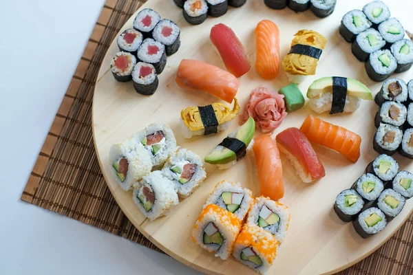 Sushi on a restaurant table