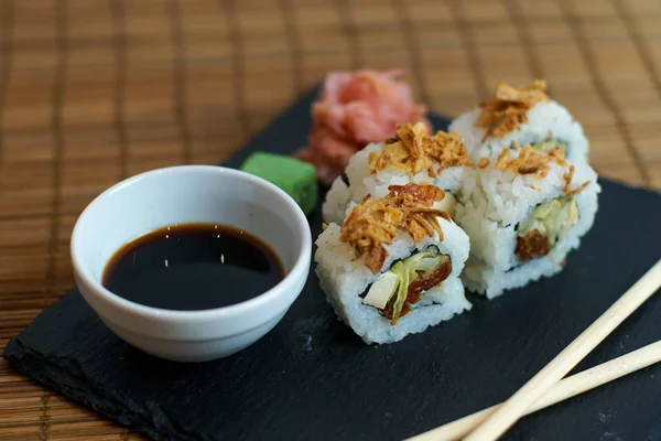 Sushi on a restaurant table