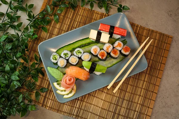 Sushi on a restaurant table