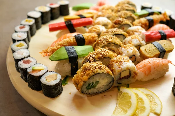 Sushi on a restaurant table