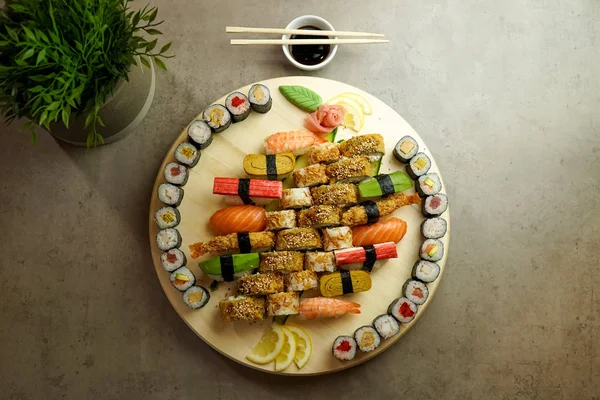 Sushi on a restaurant table