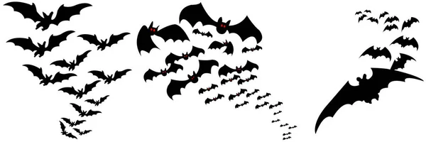 Los Murciélagos Vuelan Halloween —  Fotos de Stock