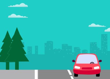 Şehir, Gökyüzü, Yol, Bulut ve Ağaç