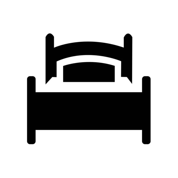 Black Bed White Background — Stock Photo, Image