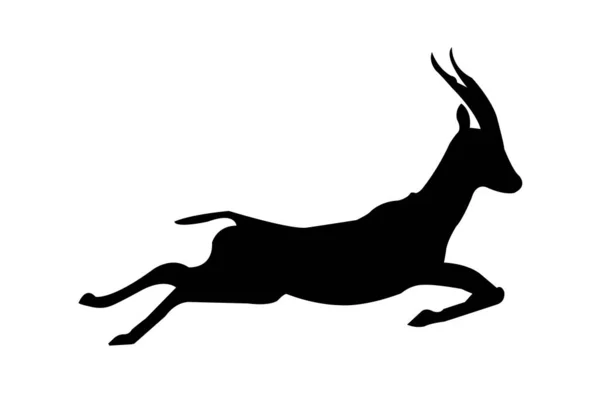 Deer Silhouette White Background — Stock Photo, Image