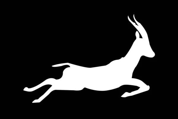 关于黑色背景的鹿形轮廓 — 图库照片