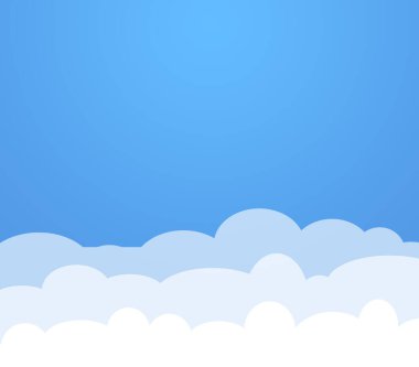 Bulutlu Mavi Gökyüzü