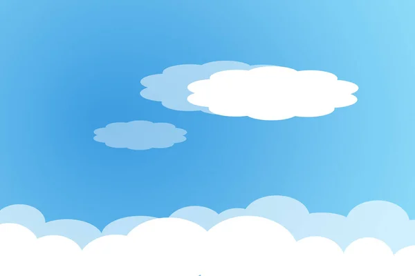 Голубое Небо Облаками Вместе — стоковое фото