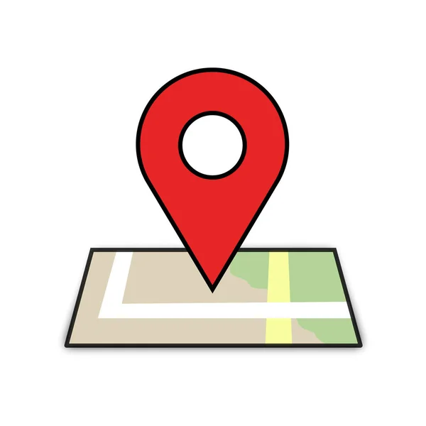 Mapa Znaki Lokalizacja Pin — Zdjęcie stockowe