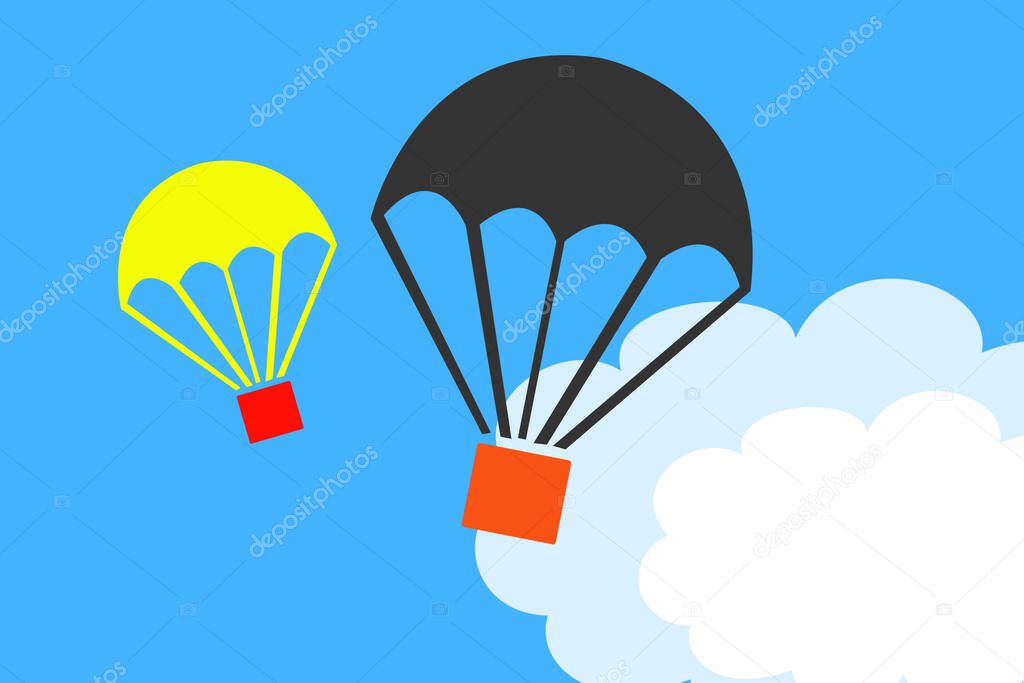 Jumping With Parachute, Paragliding, Parachute