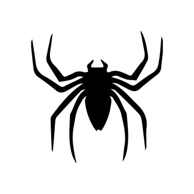 Beyaz arkaplanda tarantula silueti