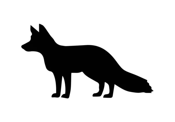 Fox Silhouette Sfondo Bianco — Foto Stock