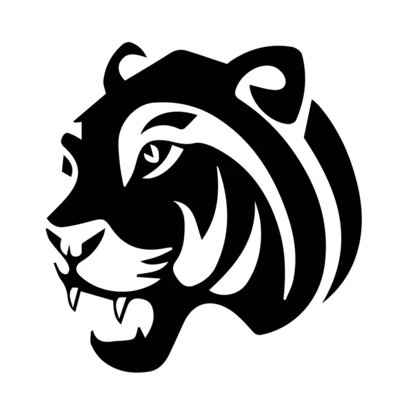 Sylwetka Tygrysa Białym Tle — Zdjęcie stockowe