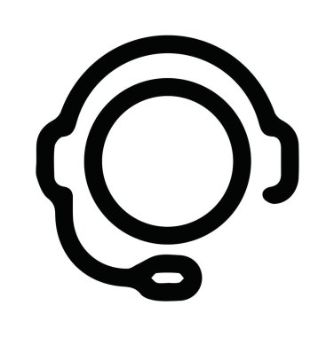 Beyaz arkaplanda müşteri telefon desteği sembolü.