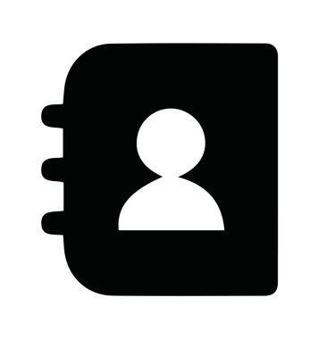 Beyaz arkaplan üzerindeki iletişim defteri