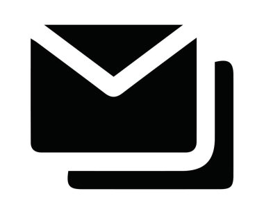 Beyaz arkaplanda mesaj simgesi