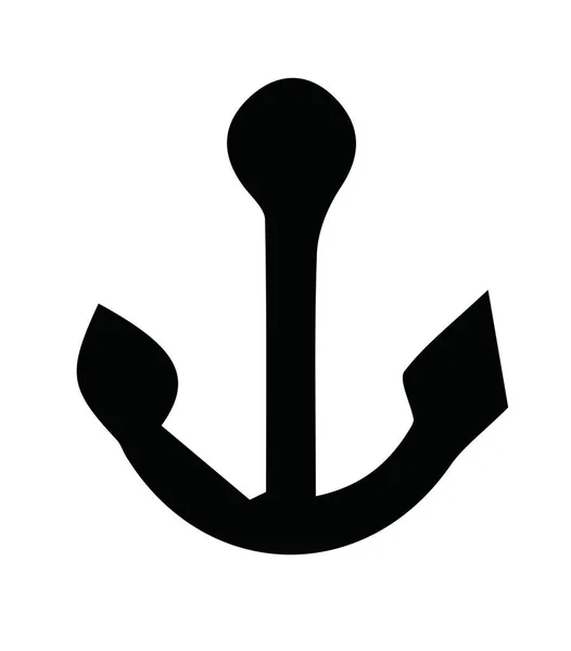 Символ Якоря Белом Фоне — стоковое фото