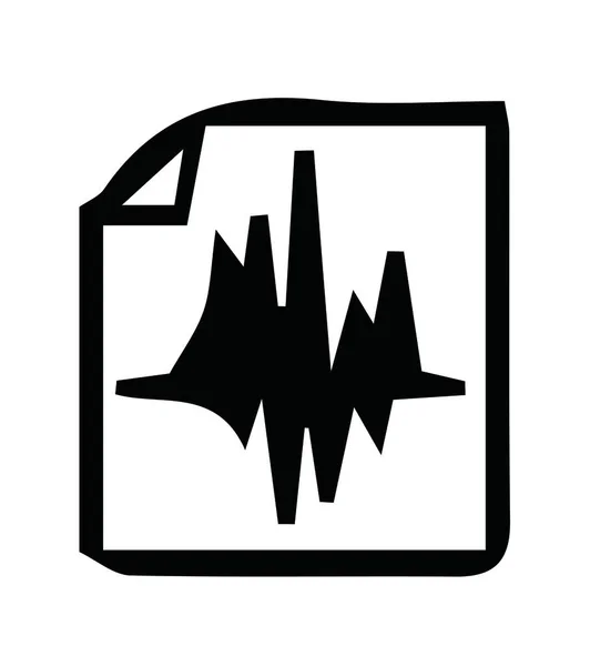 Audio file symbol on white background.