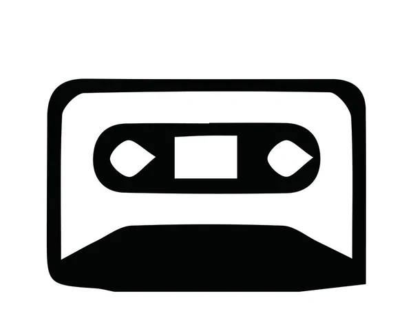 Cassette Symbool Witte Achtergrond — Stockfoto