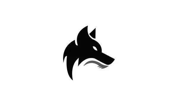Silhouette Des Wolfes Auf Weißem Hintergrund — Stockfoto