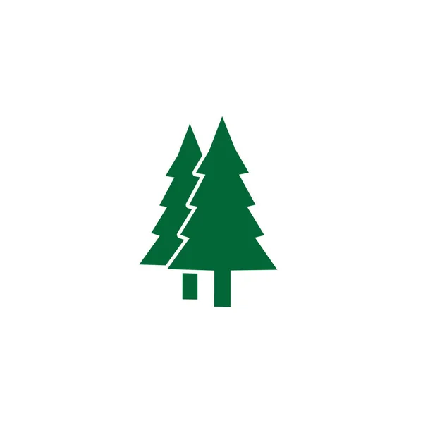 Beyaz Arkaplanda Yeşil Çam Ağacı — Stok fotoğraf
