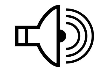 beyaz arkaplanda siyah ses