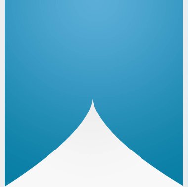 Beyaz arkaplanda mavi perdeler