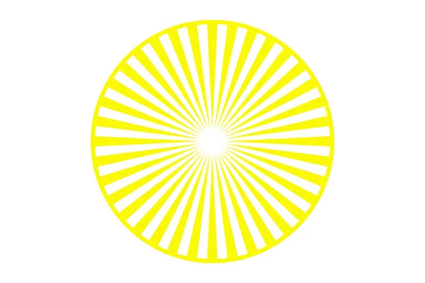 Żółty Symbol Białym Tle — Zdjęcie stockowe