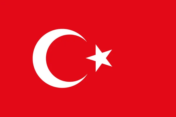 Силует Прапора Туреччини Білому Тлі — стокове фото
