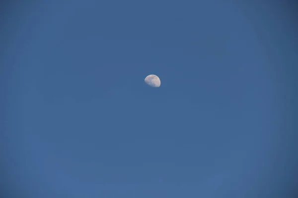 Growing moon-11 lunar days-day in a clear sky. There is space for your text
