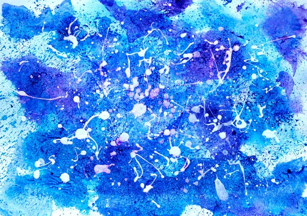 Gelo Frio Azul Violeta Inverno Gelado Natal Aquarela Pintura Fundo — Fotografia de Stock