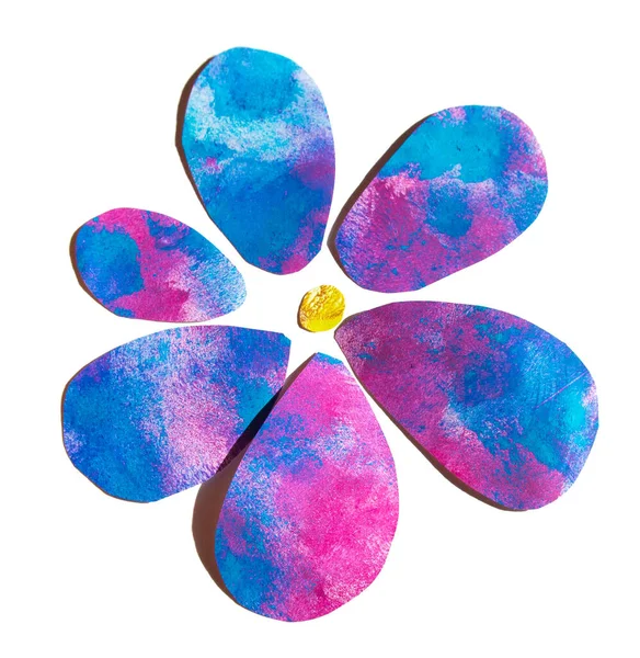 Καλοκαίρι Χαρούμενο Φωτεινό Λουλούδι Χέρι Ζωγραφισμένο Ακουαρέλα Χαρτί Περικοπή Εικονογράφηση — Φωτογραφία Αρχείου
