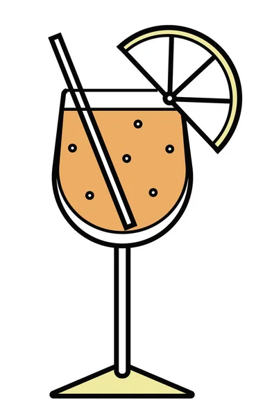 Colorato Vettore Arancione Giallo Frizzante Aperol Spritz Stilizzato Logo Cocktail — Vettoriale Stock