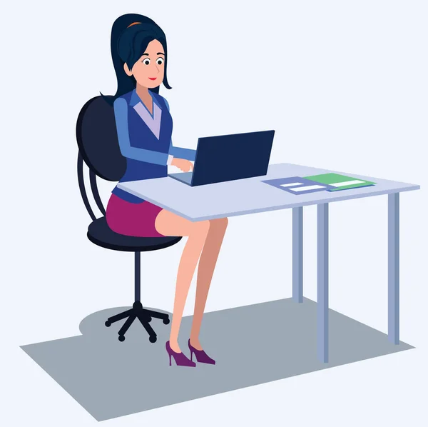 Des Femmes Tenue Bureau Belle Femme Tenue Travail Illustration Vectorielle — Image vectorielle