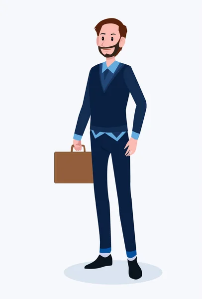 男性ビジネスキャラクターベクトルセット 作成体を設定します スタイリッシュな服のビジネスマン漫画のキャラクター イラスト男子事務所 — ストックベクタ