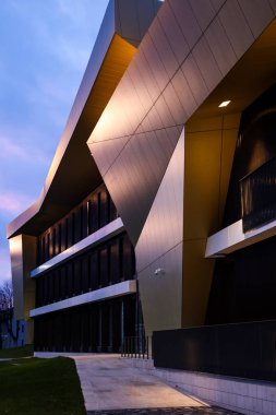 Modern mimari yapı çizgileri ve ayrıntıları. 