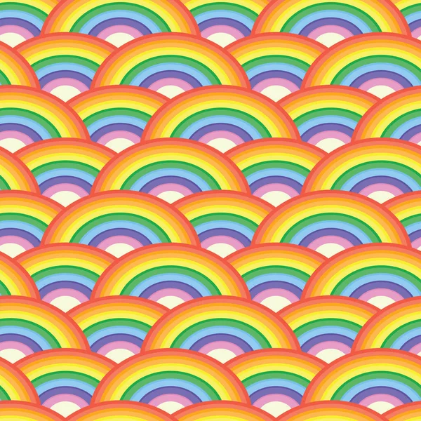 Patrón de arco iris para tela, envoltura, textil, papel pintado, ropa. Ilustración vectorial — Vector de stock