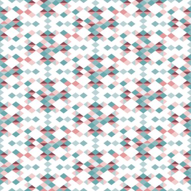 Tonal elmas ve üçgen geometrik. Kumaş, arkaplan, ambalaj, tekstil, duvar kâğıdı, giysi deseni. Vektör illüstrasyonu