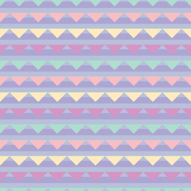 Mor arkaplanlı üçgen çizgili kusursuz vektör. Ev dekorasyonu, ambalaj, hatıra defteri, duvar kağıdı, hediye, çocuklar için harika.. 