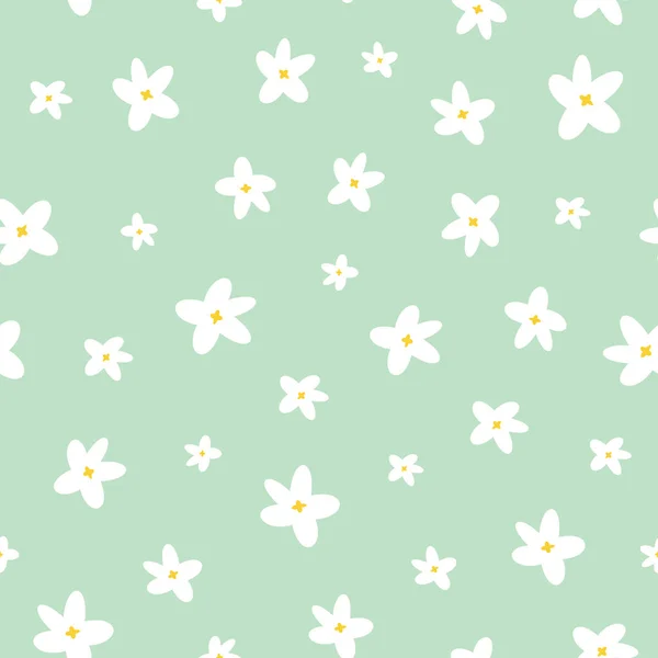 Frühling Gänseblümchen floralen Vektor wiederholen Muster. Muster für Stoff, Hintergründe, Verpackung, Textilien, Tapeten, Bekleidung. Vektorillustration — Stockvektor